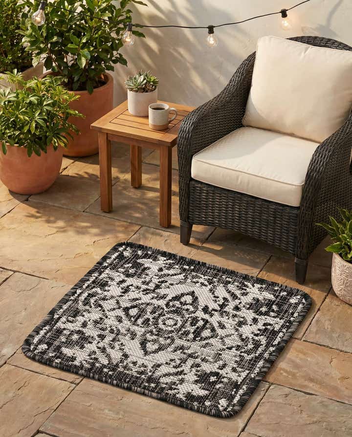 1' 4 x 1' 4 Easy-Clean Jill Zarin Dubai Indoor / Outdoor Sample Rug