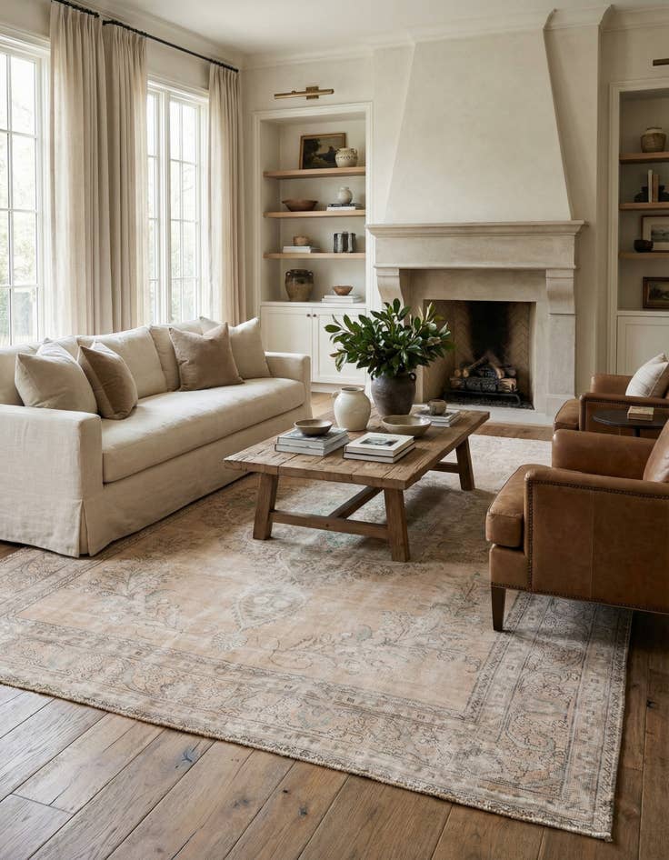 Detail image of  9' 6 x 13' 1  Hand Knotted Ultra Vintage Persian Wool Rug