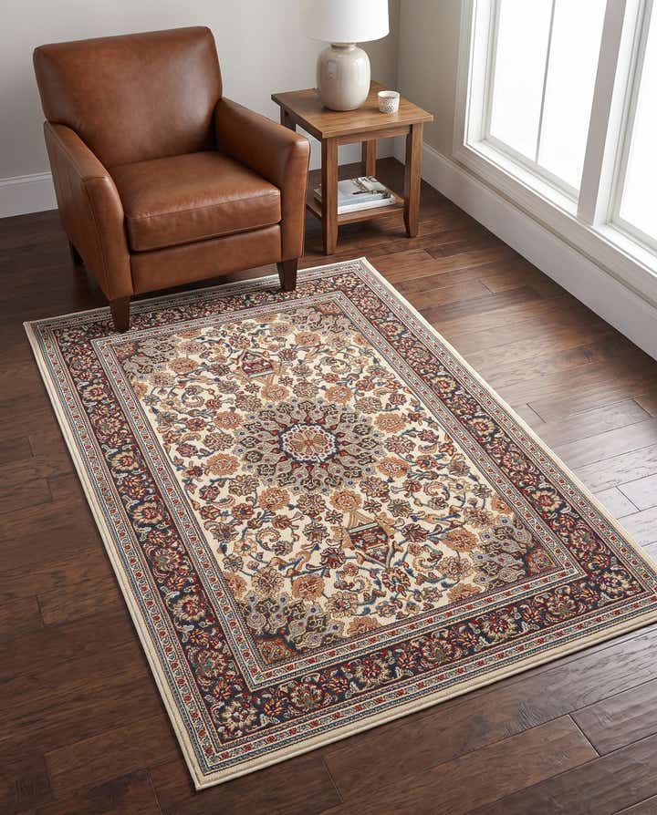 4' 1 x 6' 1 Easy-Clean Traditional Indoor / Outdoor Rug