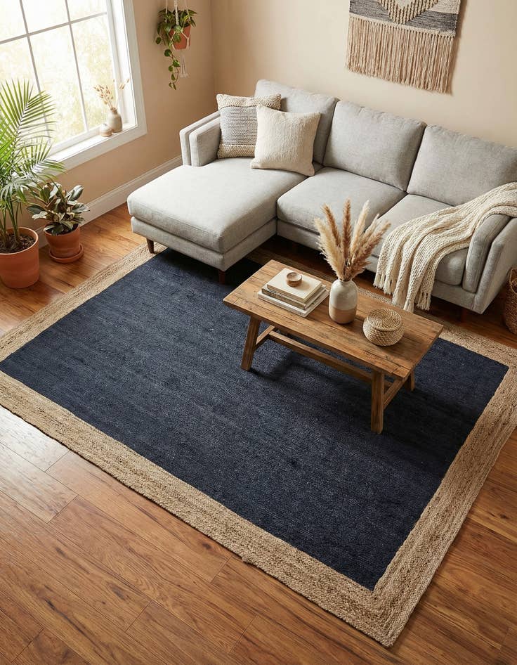 Detail image of 9' x 12' 2  Hand Braided Jute Rug