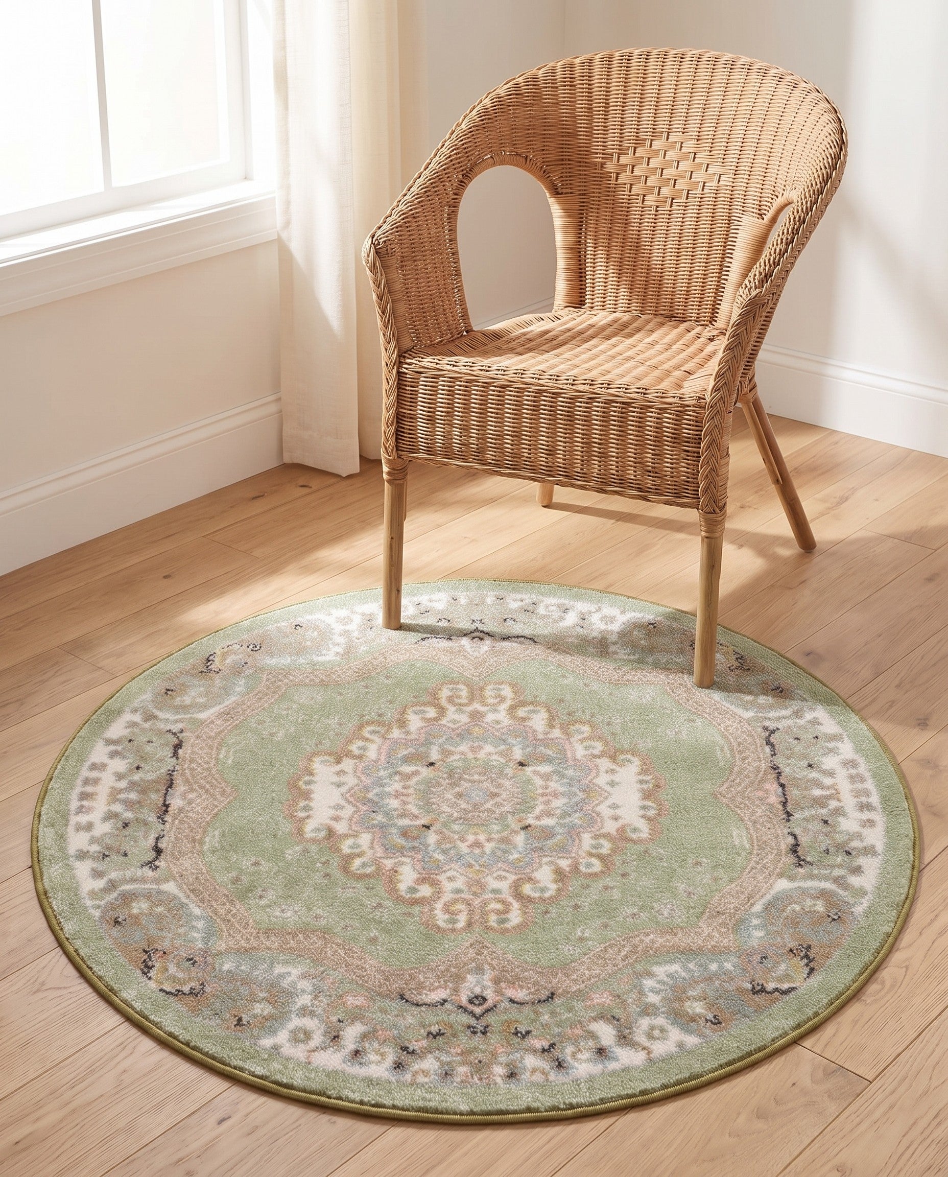 3' 3 x 3' 3 Kamala Washable Round Rug