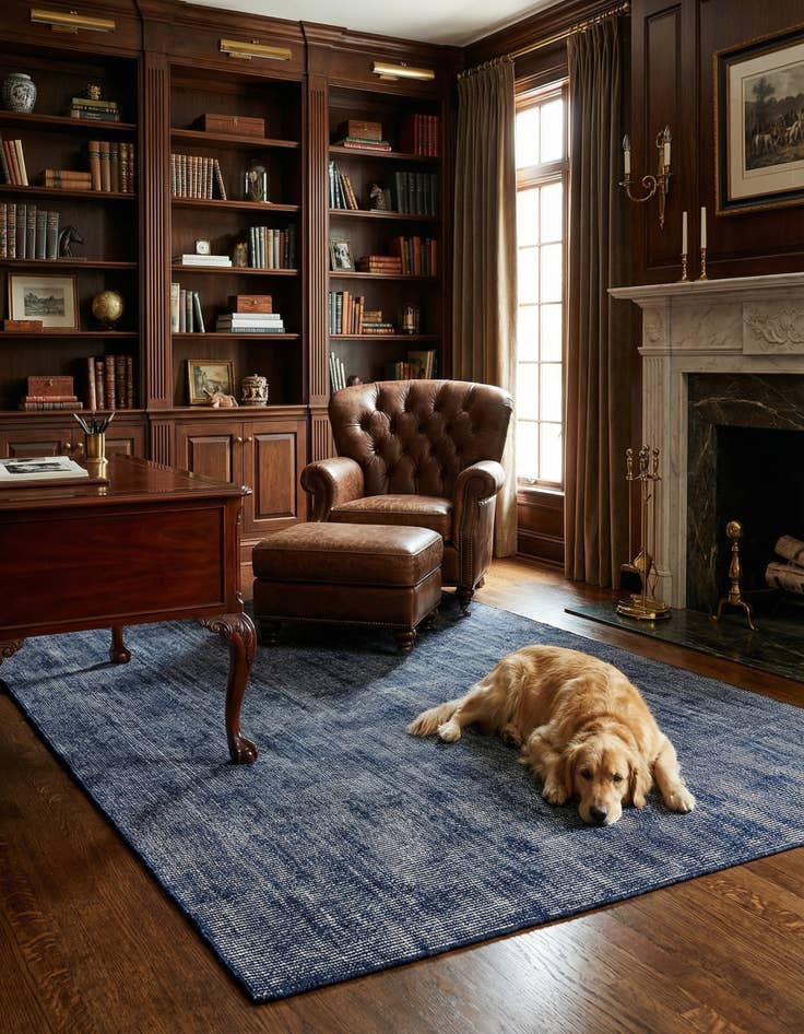 Detail image of 7' 1 x 10'  Hand Woven Jill Zarin English Manor Farmhouse Wool Rug