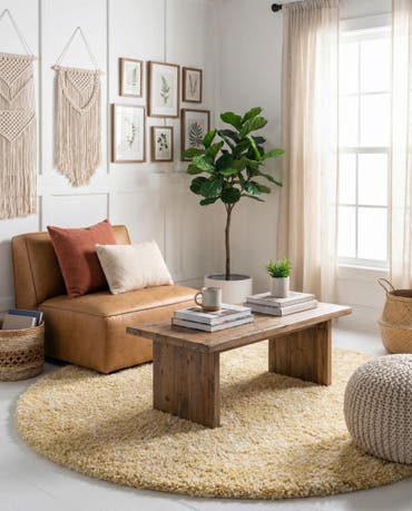  5' x 5' Moroccan Shag Round Rug