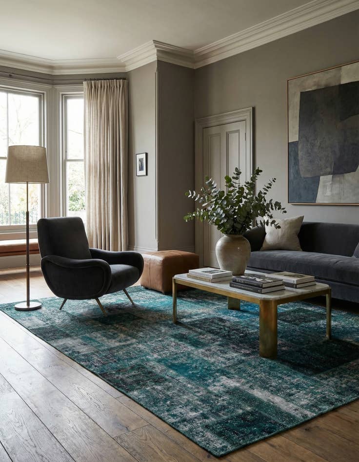 Detail image of 8' 1 x 10'  Hand Knotted Ultra Vintage Persian Wool Rug