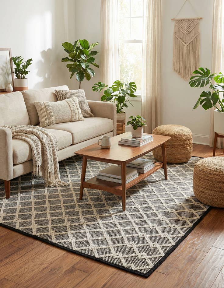 Detail image of 8' x 8'  Hand Knotted Jill Zarin Dorset Square Rug