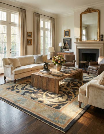 10' 2 x 13' 3 Hand Knotted Oushak Wool Rug