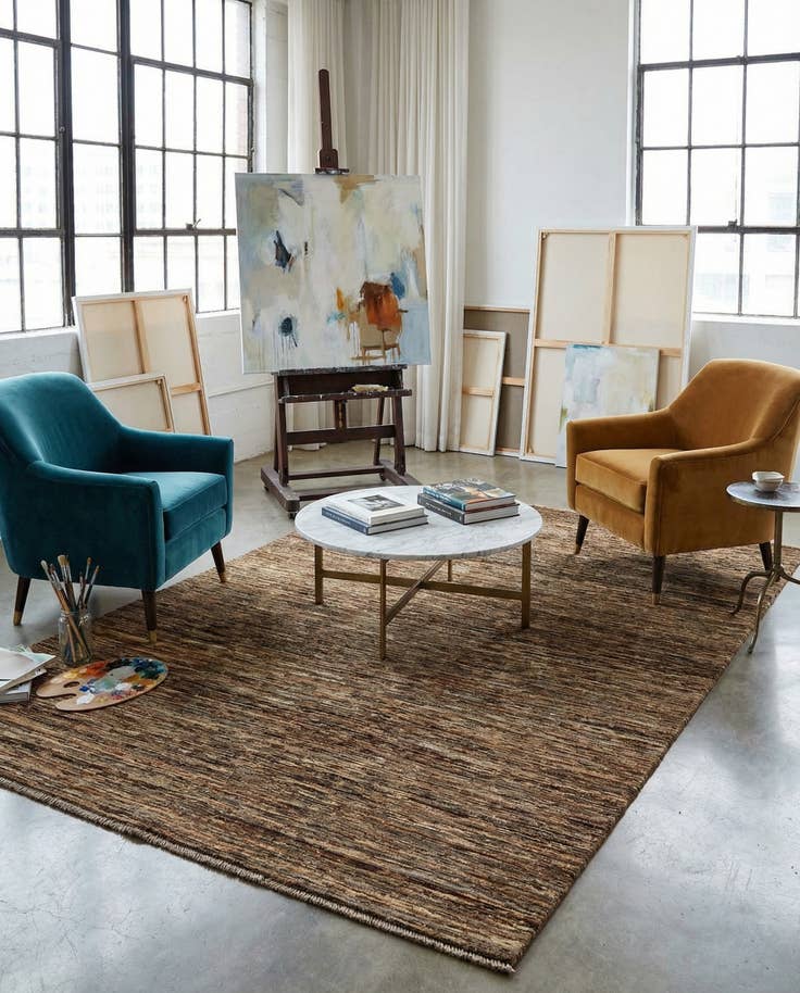 Detail image of 6' 5 x 9' 7 Hand Knotted Modern Ziegler Wool Rug