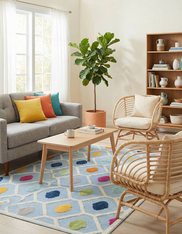 Detail image of  4' x 6'  Washable Aruba Indoor / Outdoor Rug