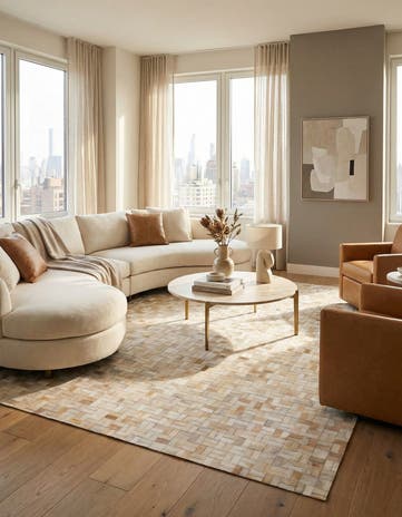 5' 4 x 7' 6 Cowhide Rug