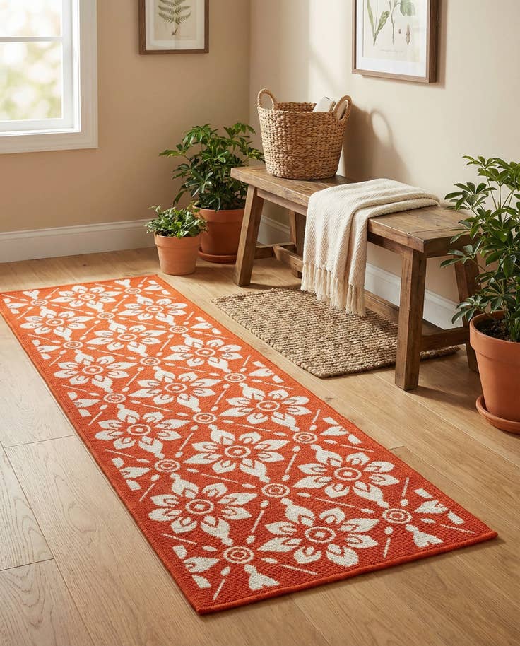 Detail image of 2' x 6' Easy-Clean Lattice Indoor / Outdoor Runner Rug
