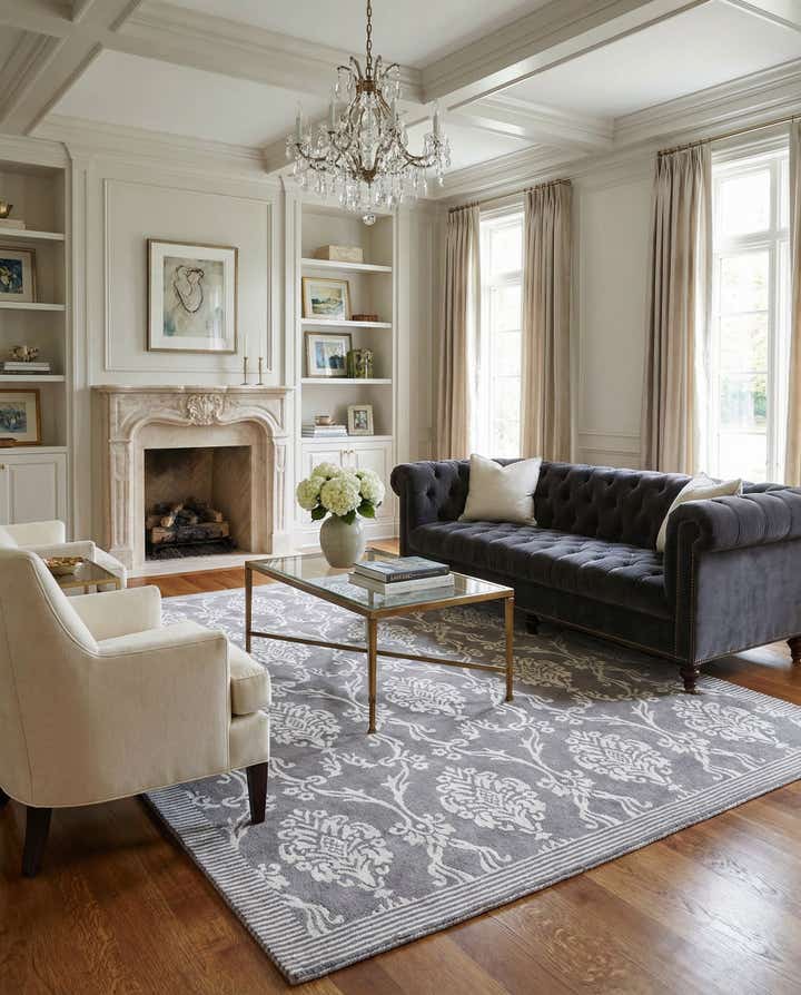 5' 9 x 8' Hand Knotted Darya Wool Rug