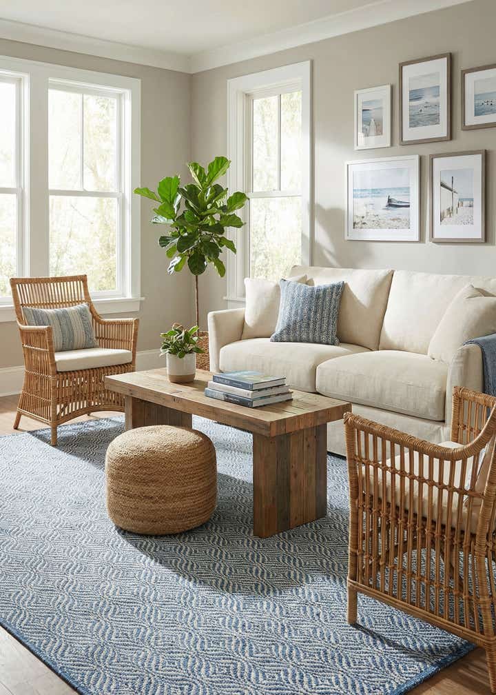 7' x 10' Easy-Clean Trellis Indoor / Outdoor Rug