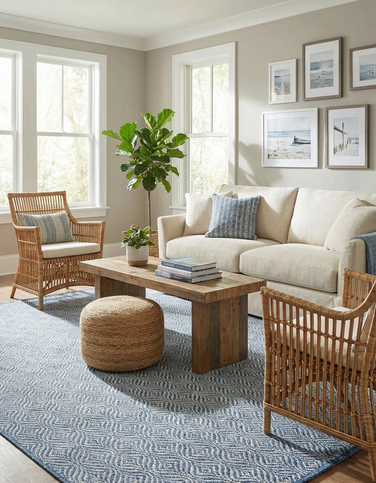 Detail image of 7' x 10' Easy-Clean Trellis Indoor / Outdoor Rug