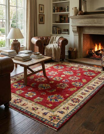 3' 10 x 6' Hand Knotted Kazak Rug