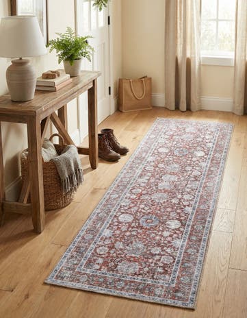 Antique Red Yara Runner Rug