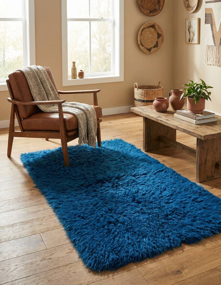 Detail image of  2' 7 x 4' 10  Hand Knotted Moroccan Wool Rug