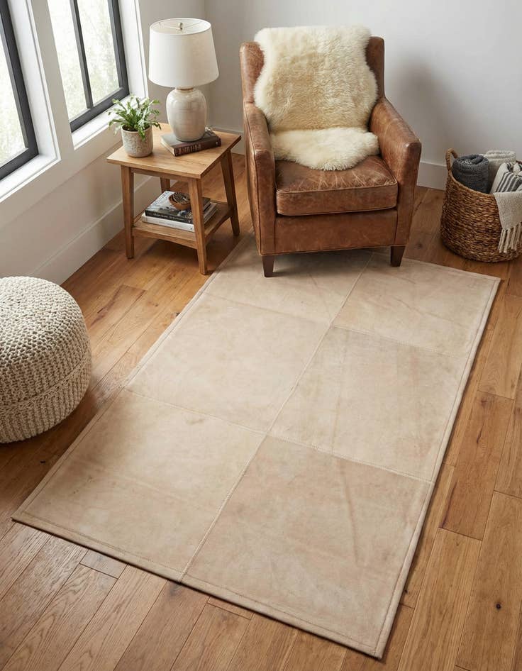 Detail image of 2' x 3' Cowhide Leather Rug