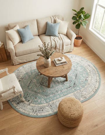 Aqua Aurelia Oval Rug