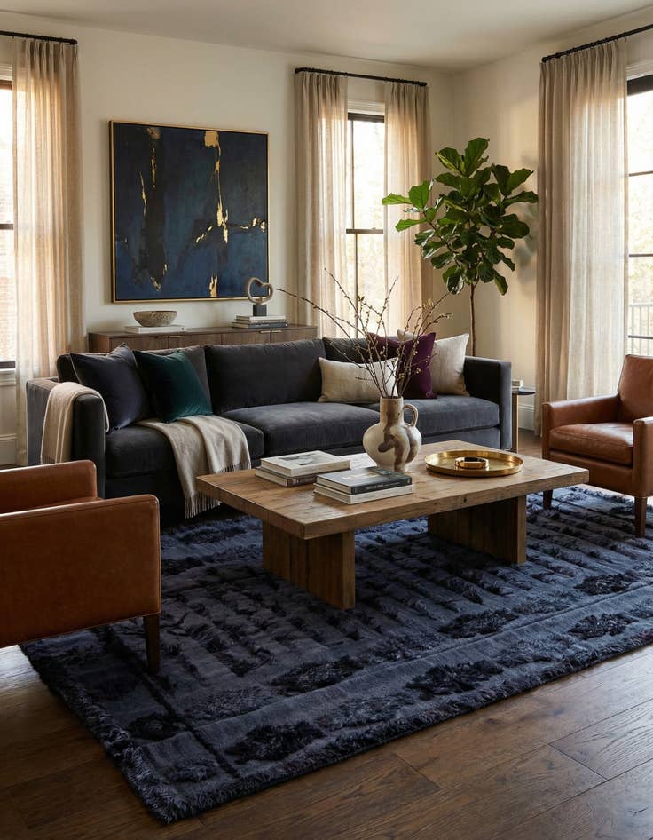 Detail image of  5' 9 x 10' 4  Hand Knotted Darya Wool Rug