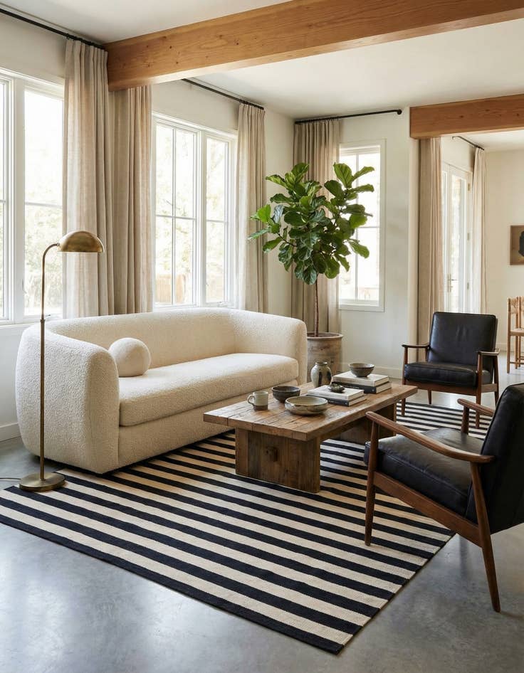 Detail image of 6' 7 x 9' 9  Hand Woven Kilim Modern Wool Rug