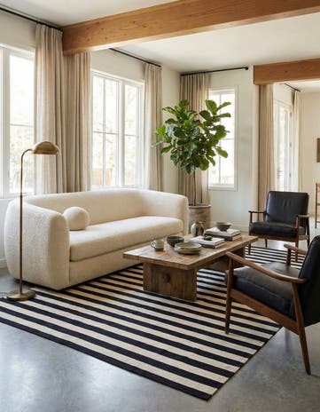 6' 7 x 9' 9 Hand Woven Kilim Modern Wool Rug