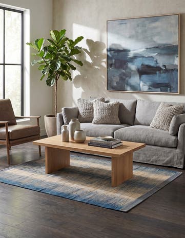 4' 3 x 5' 10 Hand Woven Kilim Modern Wool Rug