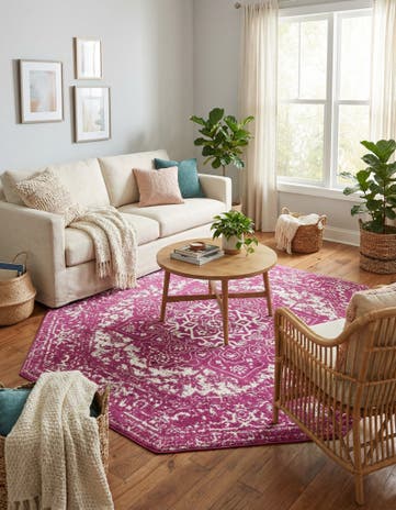 Purple Arlington Octagon Rug