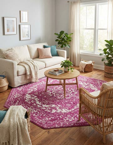 Purple Arlington Octagon Rug
