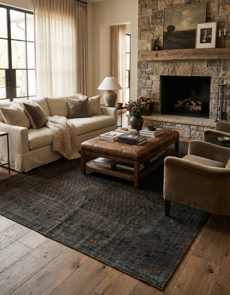 Detail image of  7' x 10' 3  Hand Knotted Ultra Vintage Persian Wool Rug