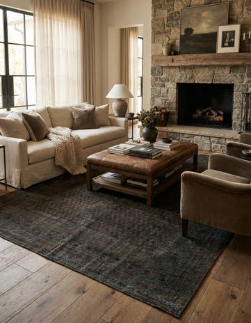 7' x 10' 3 Hand Knotted Ultra Vintage Persian Wool Rug