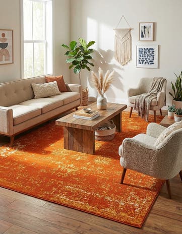 Orange Monte Carlo Rug