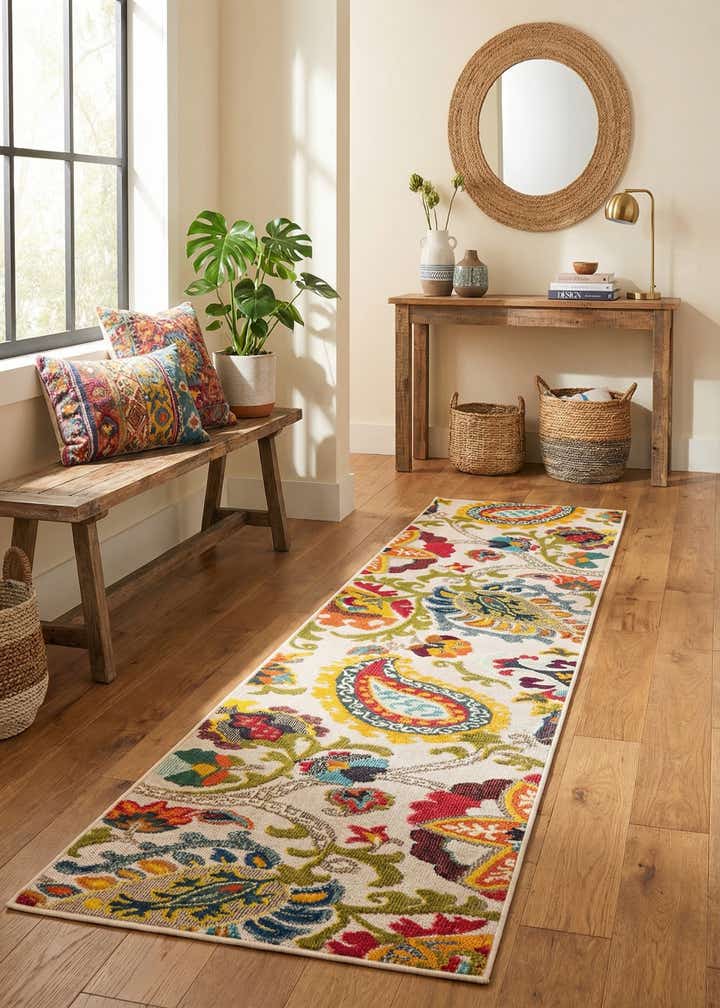 2' 7 x 10' Easy-Clean Casablanca Indoor / Outdoor Runner Rug