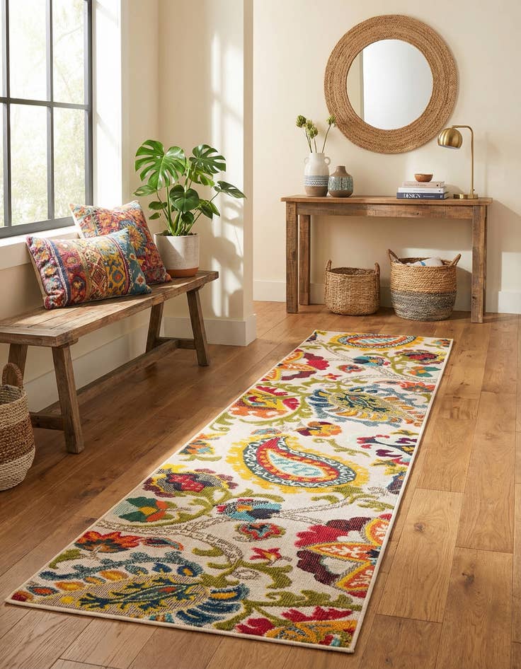 Detail image of 2' 7 x 10'  Washable Casablanca Indoor / Outdoor Runner Rug