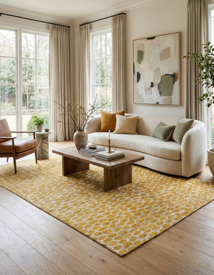 Detail image of 6' x 9'  Hand Knotted Darya Wool Rug