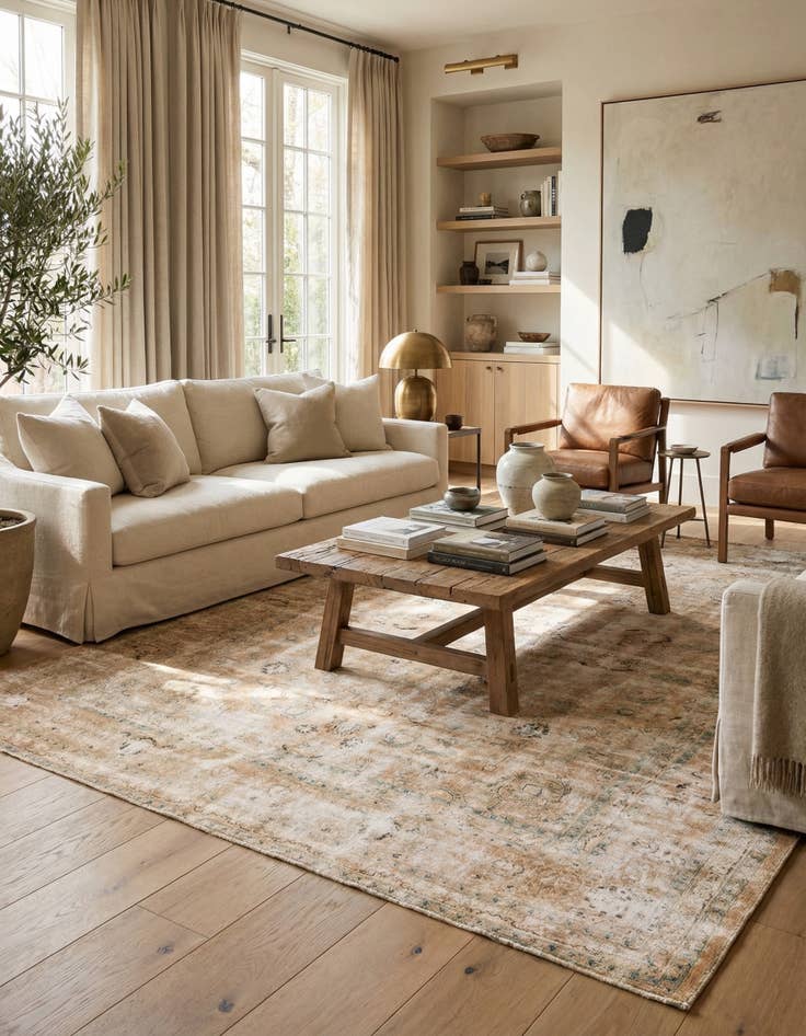 Detail image of 9' 10 x 12' 8  Hand Knotted Ultra Vintage Persian Wool Rug