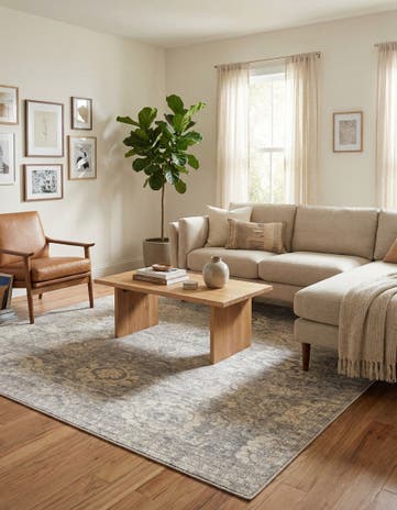 Gray Lola Square Rug
