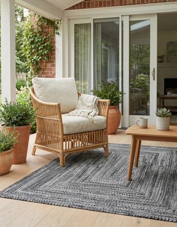 5' 3 x 8' Easy-Clean Eco Verse Washable Indoor / Outdoor Rug
