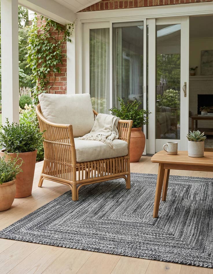 Detail image of 5' 3 x 8' Easy-Clean Eco Verse Washable Indoor / Outdoor Rug