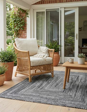 5' 3 x 8' Easy-Clean Eco Verse Washable Indoor / Outdoor Rug