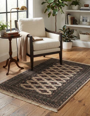 3' 1 x 4' 9 Hand Knotted Bokhara Oriental Wool Rug