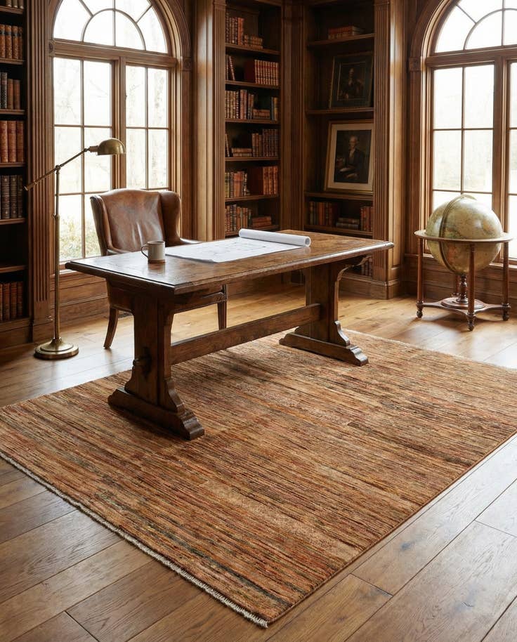 Detail image of 4' 10 x 6' 5 Hand Knotted Modern Ziegler Rug