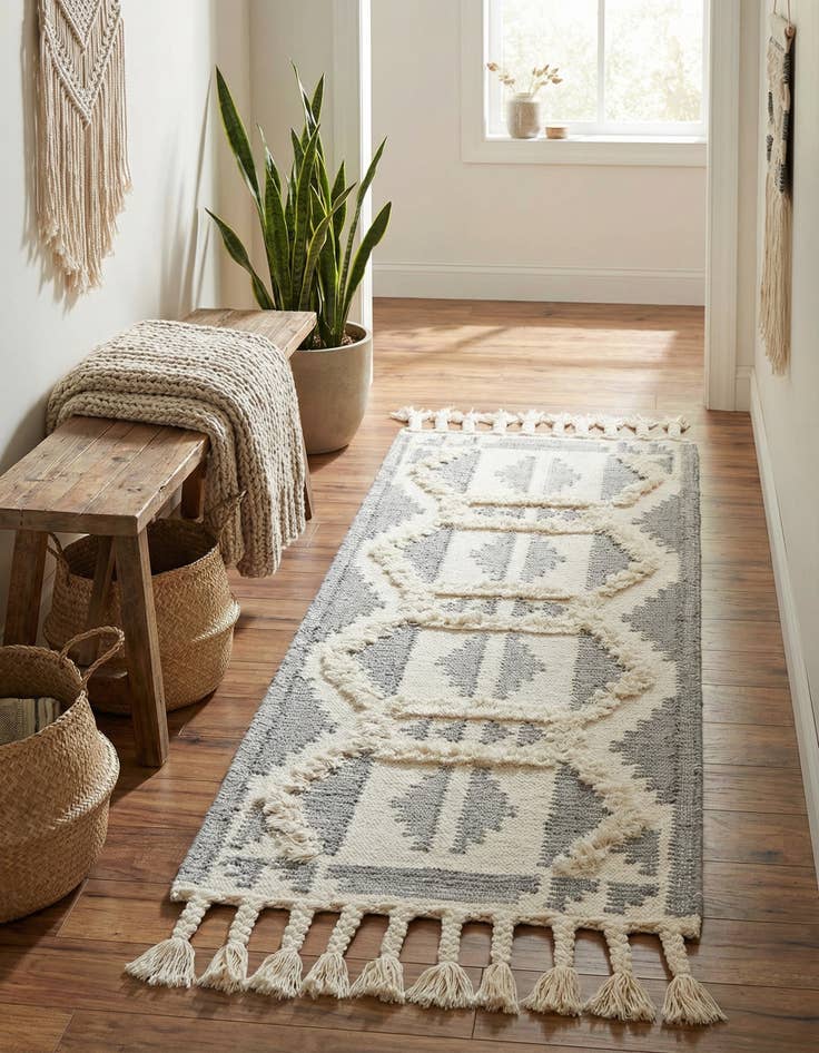 Detail image of 2' 2 x 5' 1  Hand Woven Arizona Wool Runner Rug
