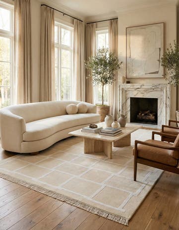 5' 9 x 8' Hand Knotted Darya Wool Rug
