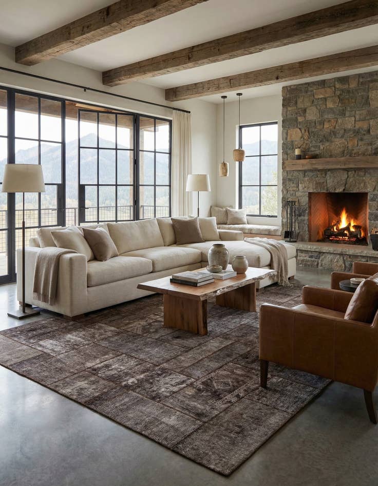 Detail image of 8' 4 x 10'  Hand Knotted Ultra Vintage Persian Wool Rug