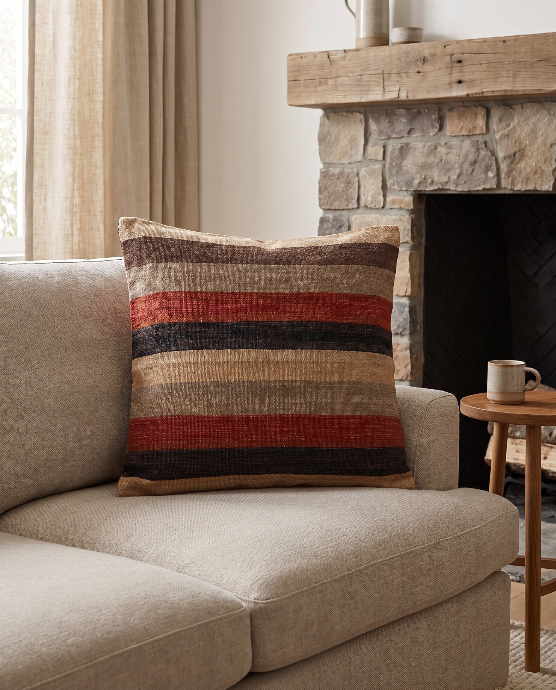 2' 5 x 2' 5 Hand Woven Pillow Wool Square Rug
