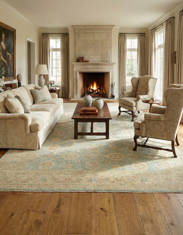 11' 10 x 18' Hand Knotted Peshawar Ziegler Rug