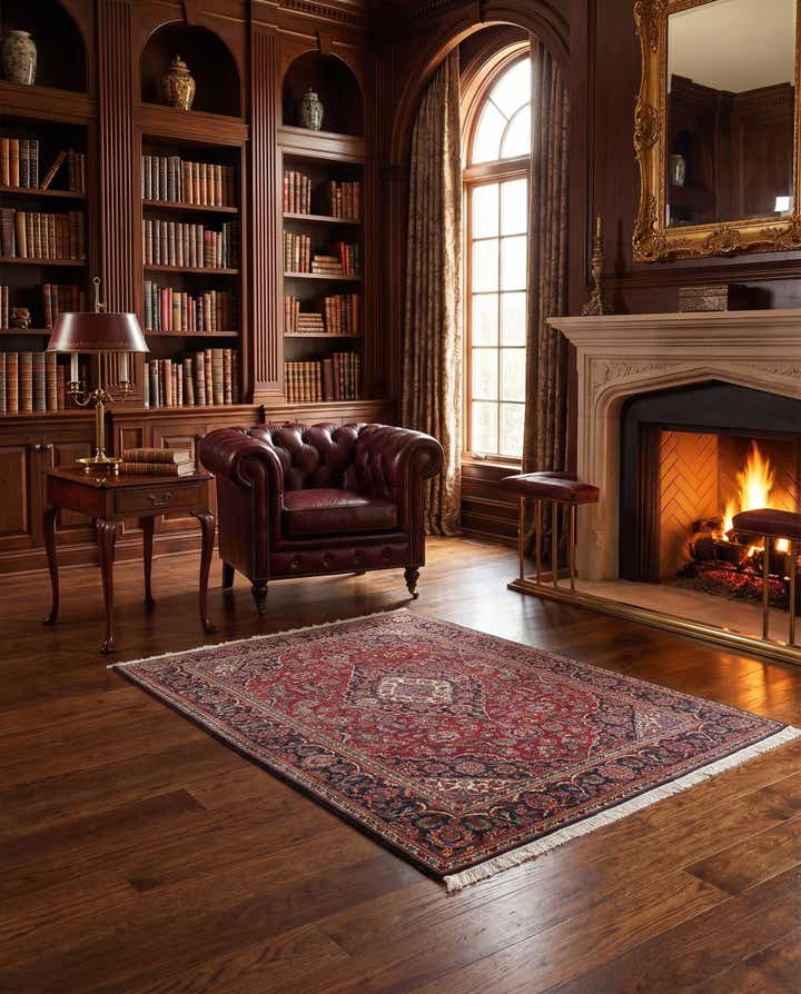 4' 4 x 6' 7 Kashan Rug