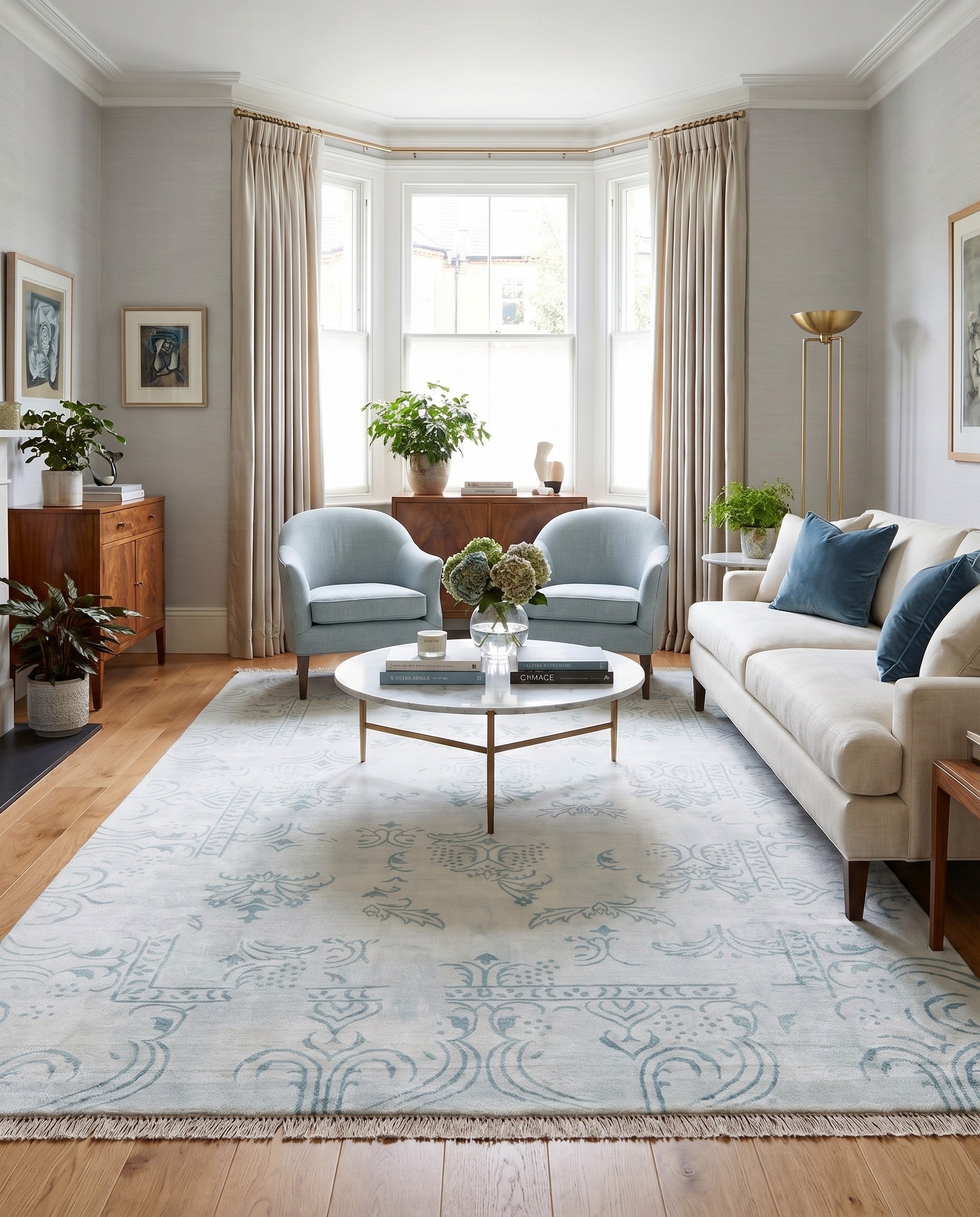 5' 3 x 7' 10 Hand Knotted Darya Wool Rug