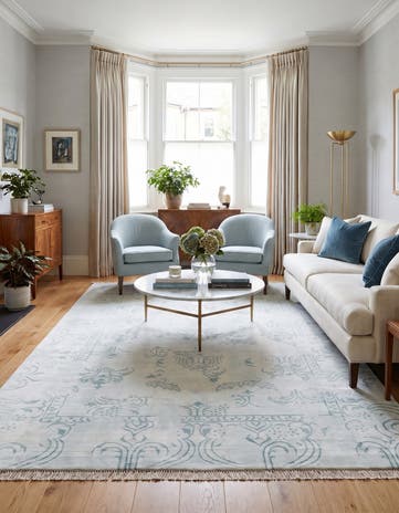 5' 3 x 7' 10 Hand Knotted Darya Wool Rug