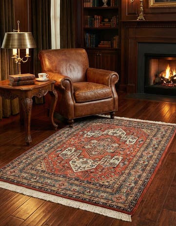4' 4 x 6' 5 Hand Knotted Bokhara Oriental Wool Rug